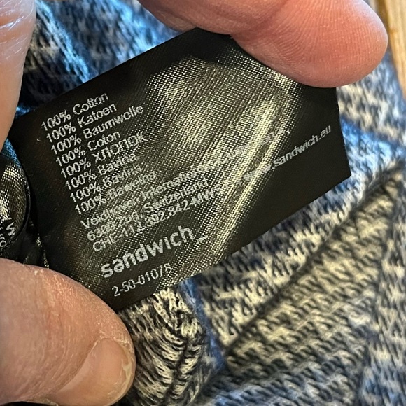 🖤 sandwich_Chevron Print Blazer - Sandwich - Size L - Picture 3 of 9